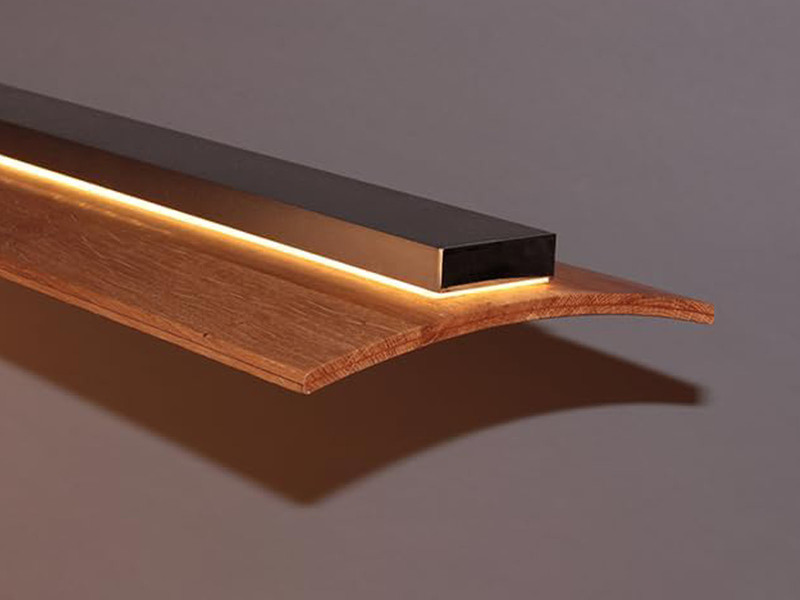 LED Pendelleuchte SHINE WOOD Holz 125cm lang höhenverstellbar & dimmbar