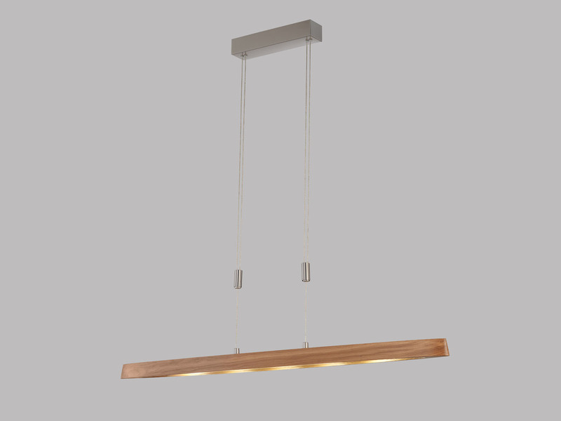 LED Pendelleuchte SHINE WOOD Holz 106cm lang höhenverstellbar & dimmbar