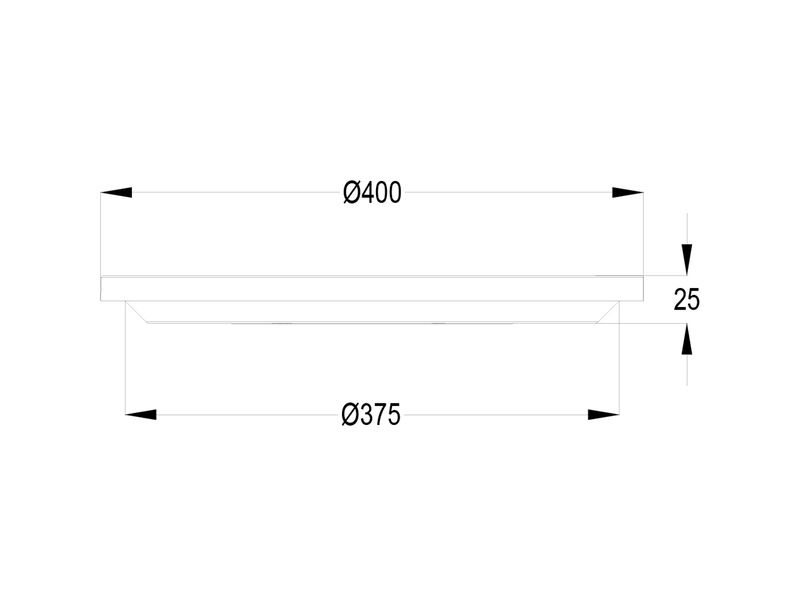 Flache LED Deckenleuchte AUREO Schwarz, mit Fernbedienung dimmbar Ø 40cm