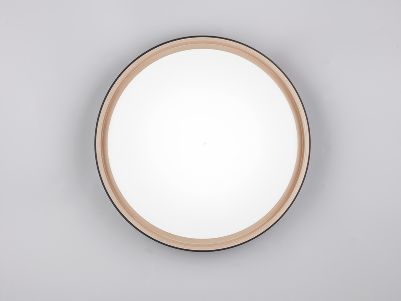 LED Deckenleuchte FELIS mit Fernbedienung & Tageslicht, Schwarz Gold Ø 40cm