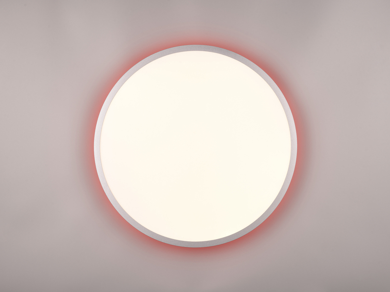 LED Deckenleuchte YUMA flach mit Fernbedienung, 3 Lichtfarben & RGB, Ø 60cm