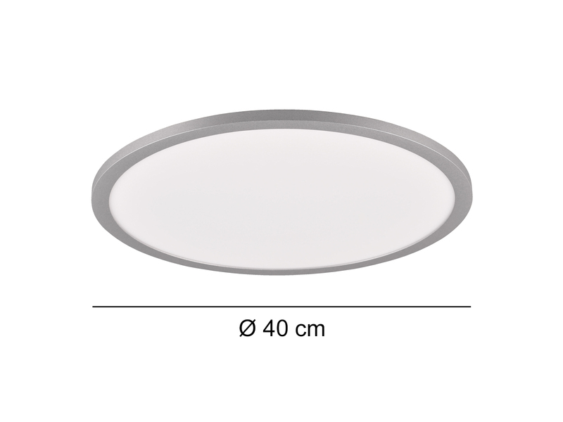 LED Deckenleuchte YUMA flach mit Fernbedienung, 3 Lichtfarben & RGB, Ø 40cm