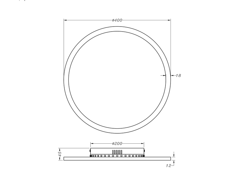 LED Deckenleuchte YUMA Ø 40cm mit Fernbedienung & RGB