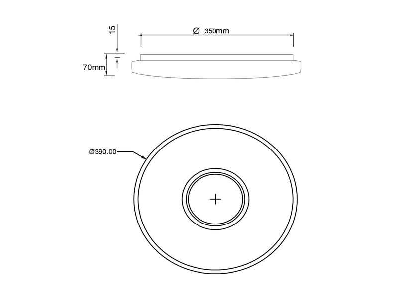 Dimmbare LED Deckenleuchte REALTA Dynamic Light & Farbwechsler Ø39cm