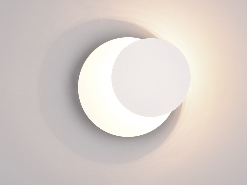 LED Wandleuchte MIO Weiß verstellbar für indirekte Beleuchtung, Ø 18cm