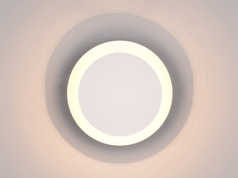 LED Wandleuchte MIO Weiß verstellbar für indirekte Beleuchtung, Ø 18cm