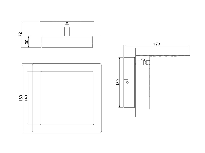 LED Wandleuchte MIO Weiß verstellbar für indirekte Beleuchtung, Höhe 18cm