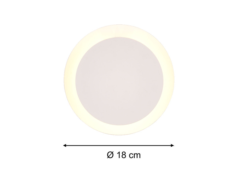 2er SET LED Wandlampen Weiß verstellbar für indirekte Beleuchtung, Ø 18cm
