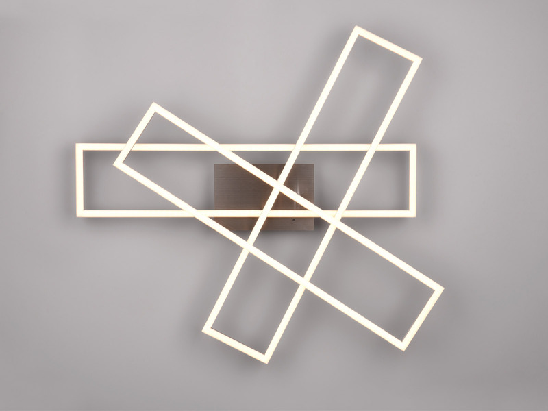 LED Deckenleuchte CORSO mit Fernbedienung & Tageslicht, Silber Breite: 66cm