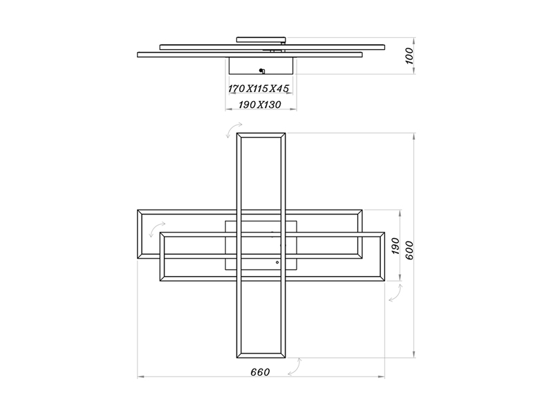 LED Deckenleuchte CORSO dimmbar Lichtfarbe einstellbar, Silber, 66cm lang