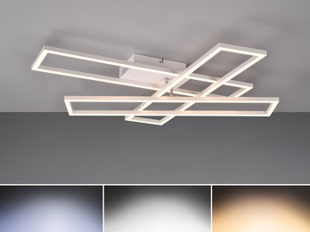LED Deckenleuchte CORSO dimmbar Lichtfarbe einstellbar, Weiß, 66cm lang