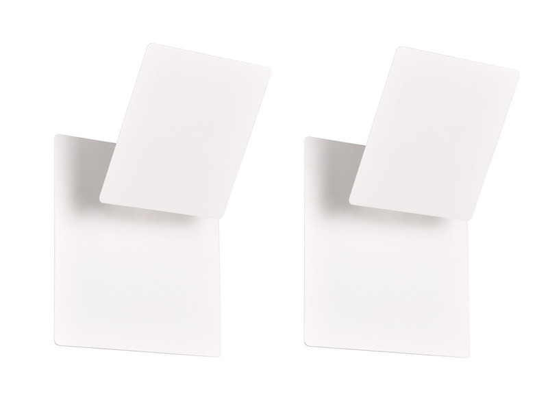 2er SET LED Wandlampen Weiß verstellbar für indirekte Beleuchtung, Höhe 18cm