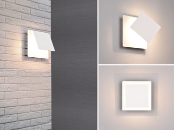 2er SET LED Wandlampen Weiß verstellbar für indirekte Beleuchtung, Höhe 18cm