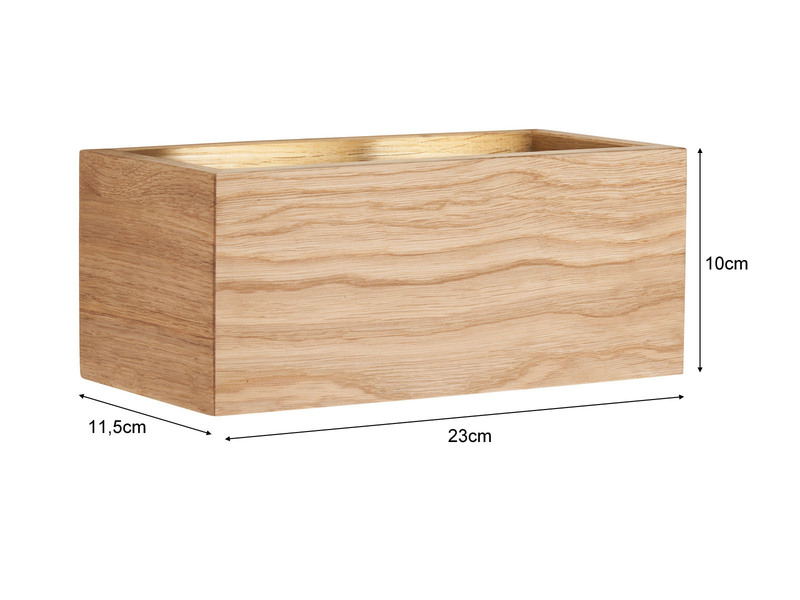 2er SET LED Wandleuchten Holz rechteckig Up and Down, 23cm breit