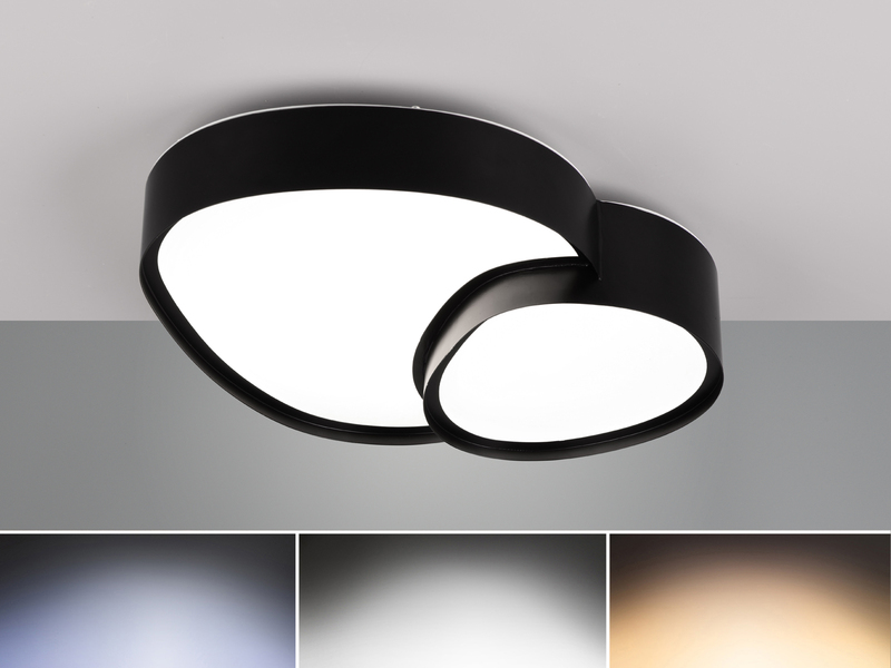 LED Deckenleuchte Schwarz mit Fernbedienung | Deckenlampen