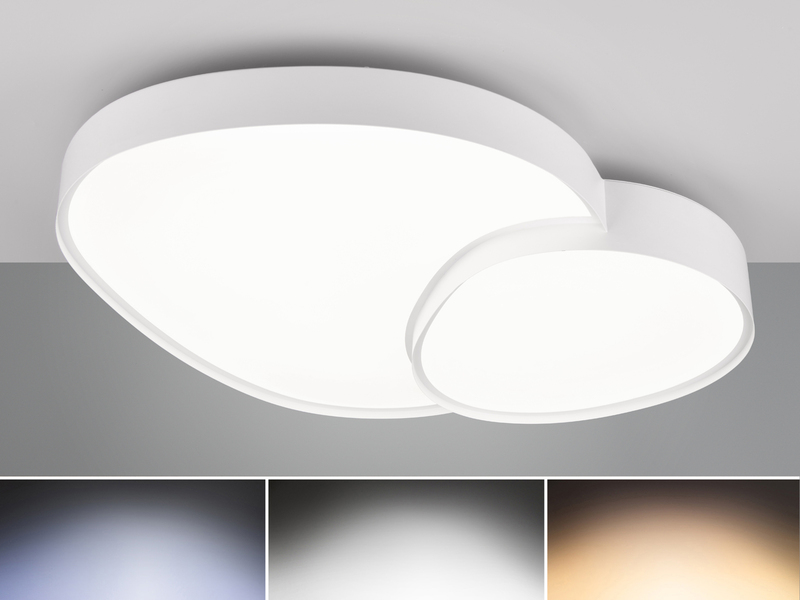 Große LED Deckenleuchte Weiß mit Fernbedienung | Deckenlampen
