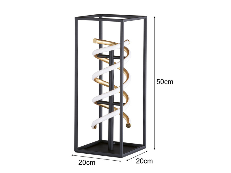 LED Tischleuchte GIAN Schwarz Gold dimmbar, Höhe 50cm