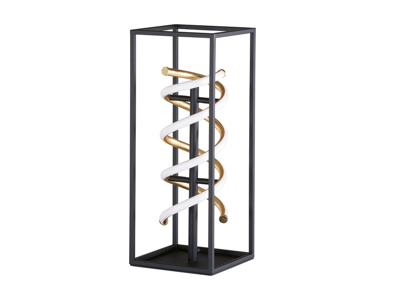 LED Tischleuchte GIAN Schwarz Gold dimmbar, Höhe 50cm