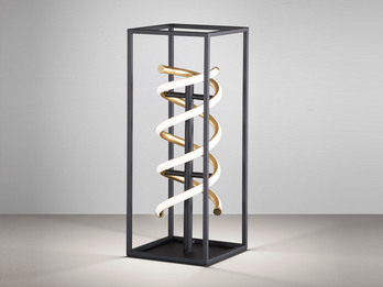 LED Tischleuchte GIAN Schwarz Gold dimmbar, Höhe 50cm