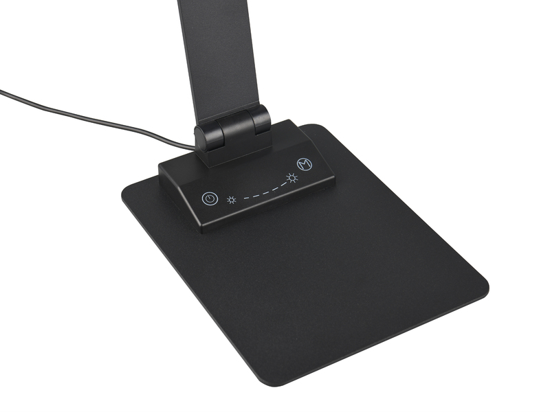LED Schreibtischleuchte TRAVIS mit USB Ladefunktion, Schwarz, Höhe 71cm