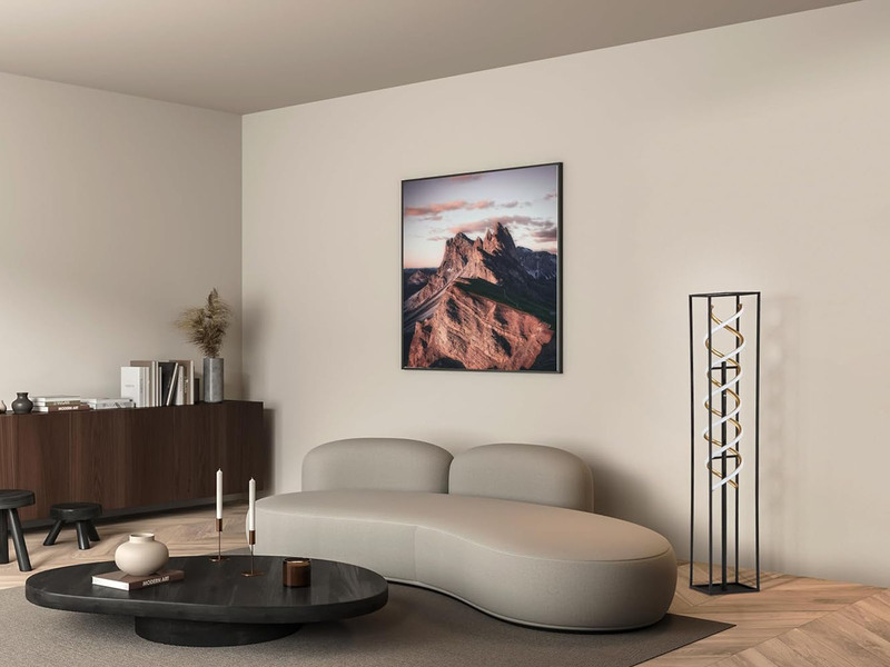 LED Stehleuchte GIAN Schwarz Gold dimmbar, Höhe 135cm