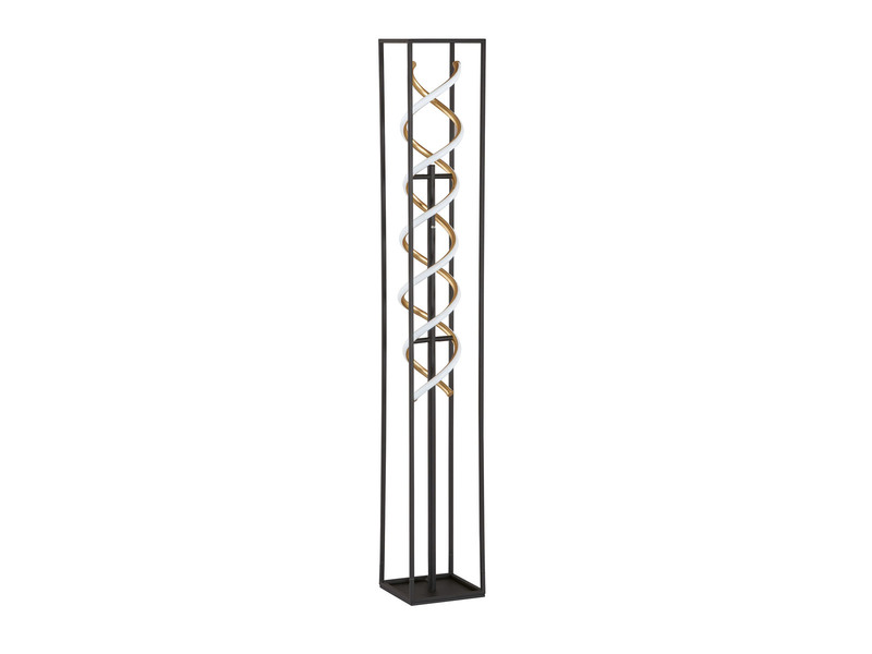 LED Stehleuchte GIAN Schwarz Gold dimmbar, Höhe 135cm