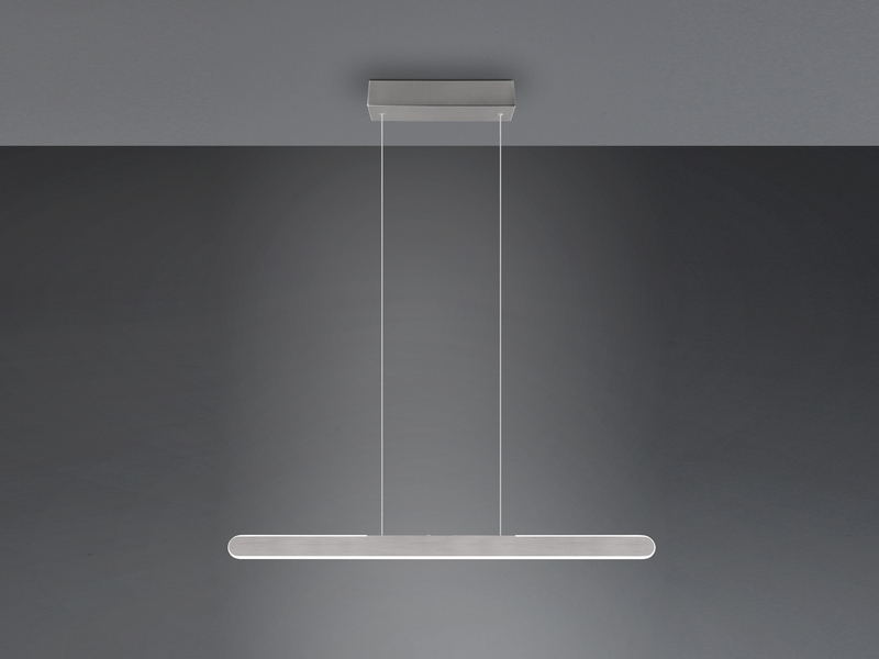 Höhenverstellbare LED Pendelleuchte HELIOS touch dimmbar, Silber Breite 100cm