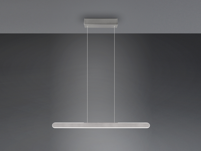 LED Pendelleuchte HELIOS Silber dimmbar & höhenverstellbar bis 150cm, B: 100cm