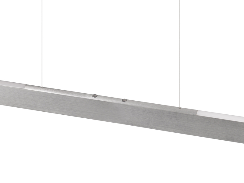 Höhenverstellbare LED Pendelleuchte HELIOS touch dimmbar, Silber Breite 100cm