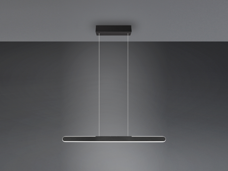 LED Pendelleuchte HELIOS Schwarz dimmbar & höhenverstellbar bis 150cm, B: 100cm