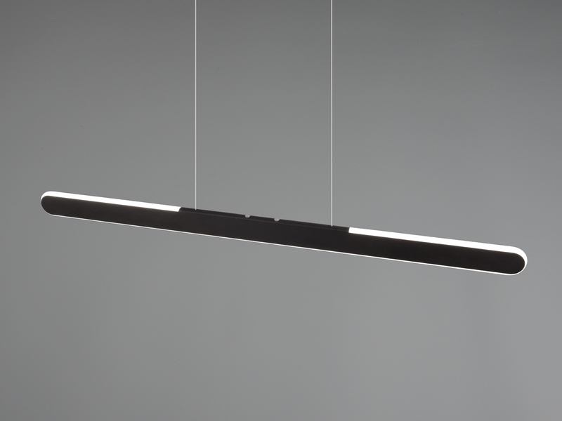 LED Pendelleuchte HELIOS Schwarz dimmbar & höhenverstellbar bis 150cm, B: 100cm