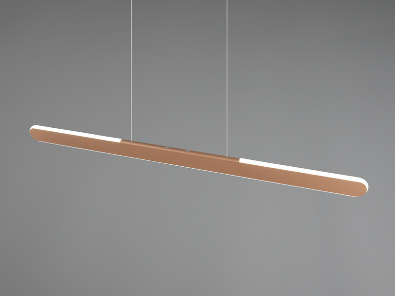 LED Pendelleuchte HELIOS Coffee dimmbar & höhenverstellbar bis 150cm, B: 100cm