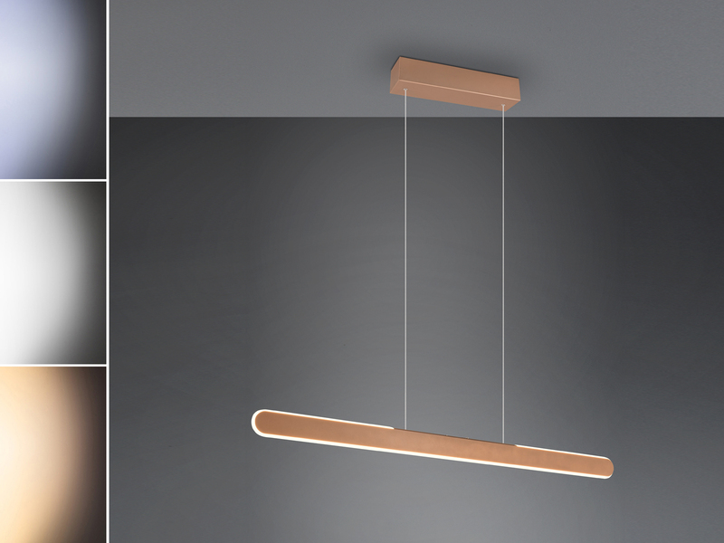 LED Pendelleuchte HELIOS Coffee dimmbar & höhenverstellbar bis 150cm, B: 100cm