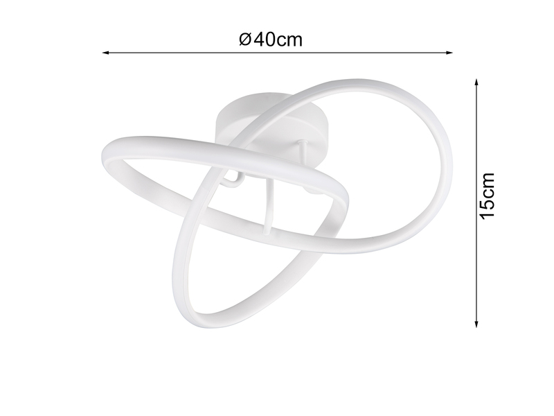 LED Decken- und Wandleuchte MEO Metall Weiß, Ø 40cm