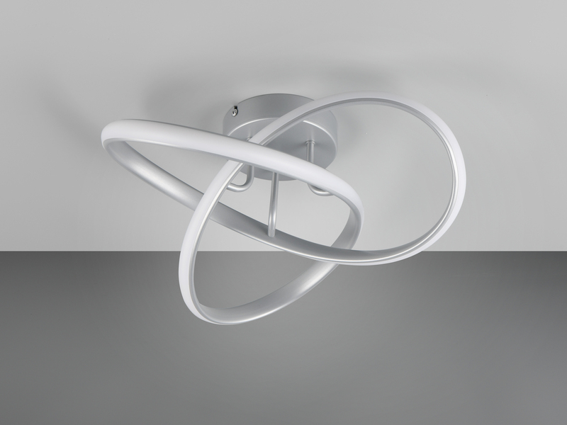 LED Decken- und Wandleuchte MEO Metall Silber, Ø 40cm