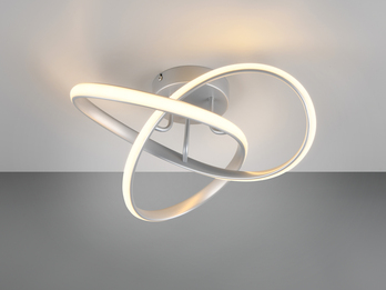 LED Decken- und Wandleuchte MEO Metall Silber, Ø 40cm