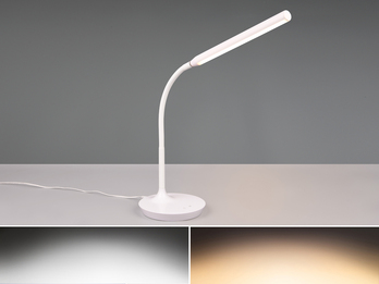 LED Schreibtischleuchte TORO Weiß, dimmbar & Lichtfarbe einstellbar, 38cm