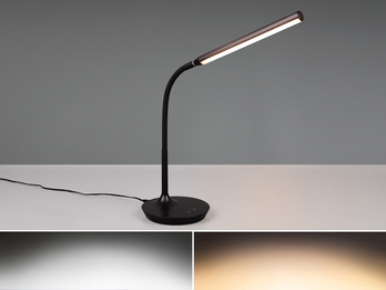 LED Schreibtischleuchte TORO Schwarz, dimmbar & Lichtfarbe einstellbar, 38cm