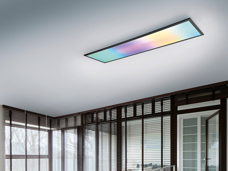 LED Deckenleuchte BETA mit Fernbedienung und RGBW Farbwechsler, Breite 119cm