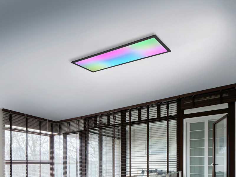 LED Deckenleuchte BETA mit Fernbedienung und RGBW Farbwechsler, Breite 80cm