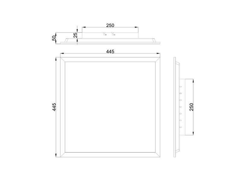 LED Deckenleuchte BETA mit Fernbedienung und RGBW Farbwechsler, 44 x 44cm