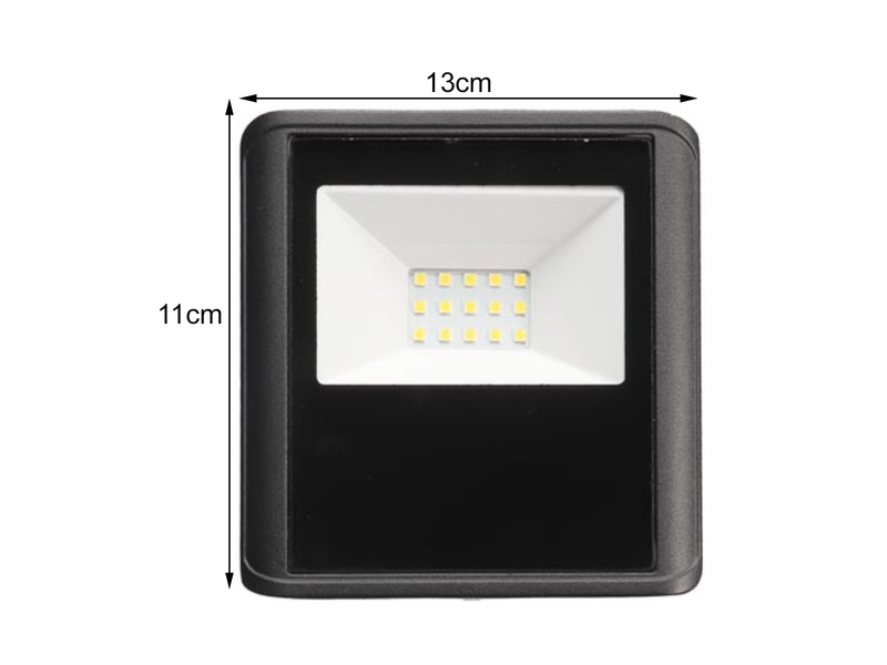 10 Watt LED Strahler ALU, 4000 Kelvin Neutralweiß, IP65, 11x13cm