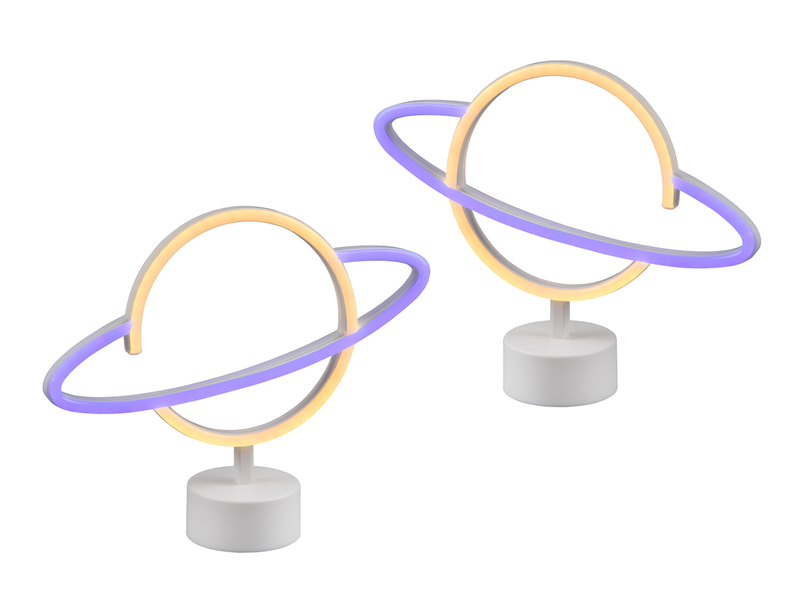 2er SET LED Deko Tischleuchte Batterie- oder USB betrieben, Höhe 25cm