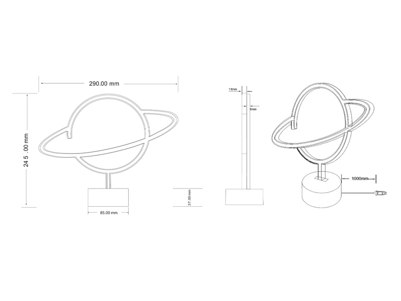 2er SET LED Deko Tischleuchte Batterie- oder USB betrieben, Höhe 25cm