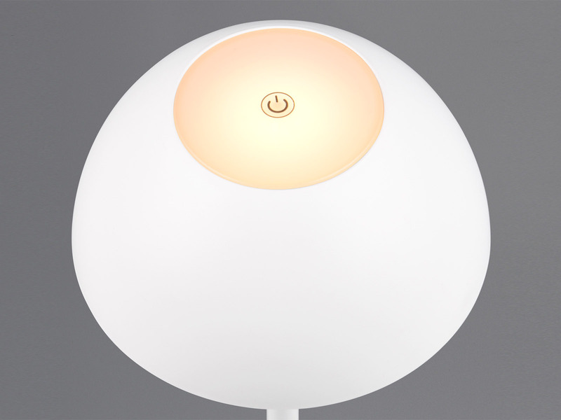 Akku LED Tischleuchte RICARDO für Innen & Außen, Weiß Höhe 30cm