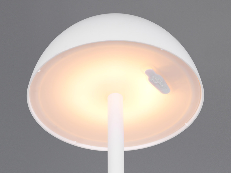 Akku LED Tischleuchte RICARDO für Innen & Außen, Weiß Höhe 30cm