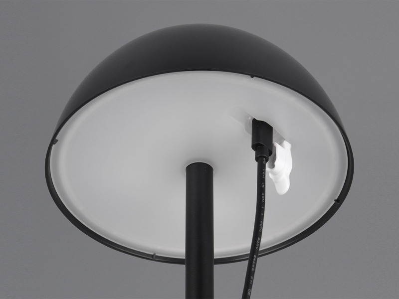 Akku LED Tischleuchte RICARDO für Innen & Außen, Schwarz Höhe 30cm
