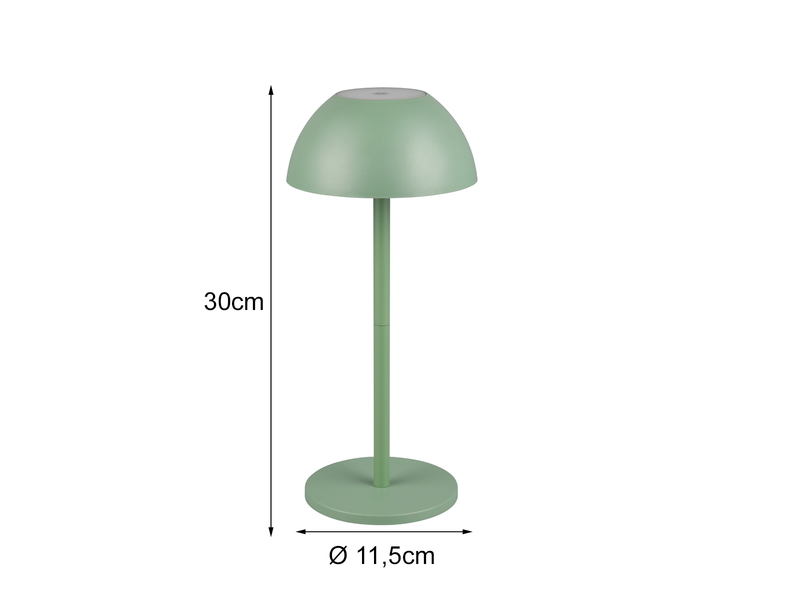 Akku LED Tischleuchten 2er SET für Innen & Außen, Grün Höhe 30cm