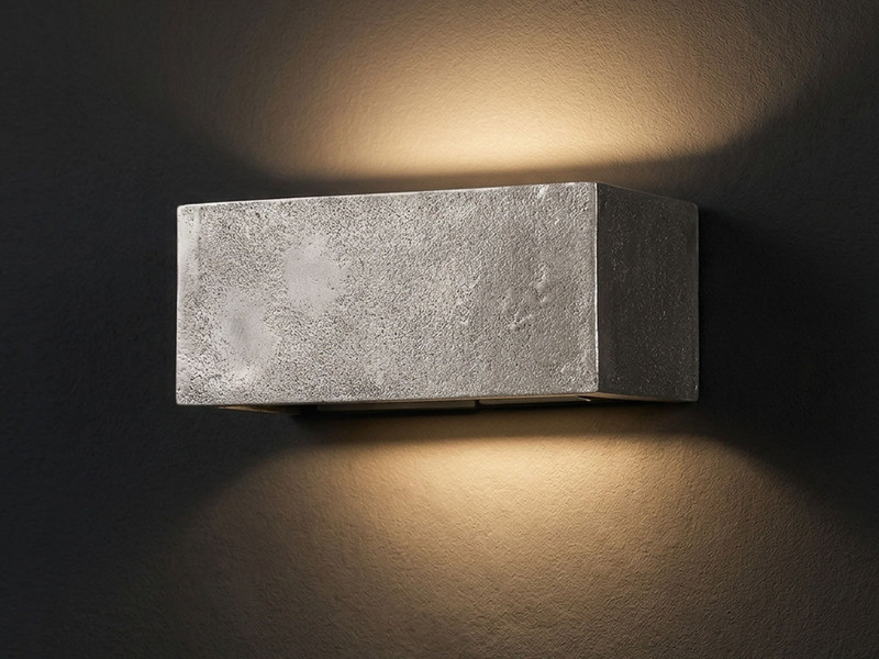 LED Wandleuchte COG Up Down, Silber Antik, verstellbares Licht, Breite 23cm