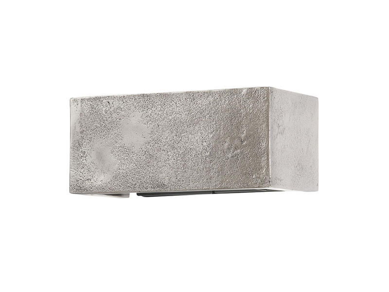 LED Wandleuchte COG Up Down, Silber Antik, verstellbares Licht, Breite 23cm